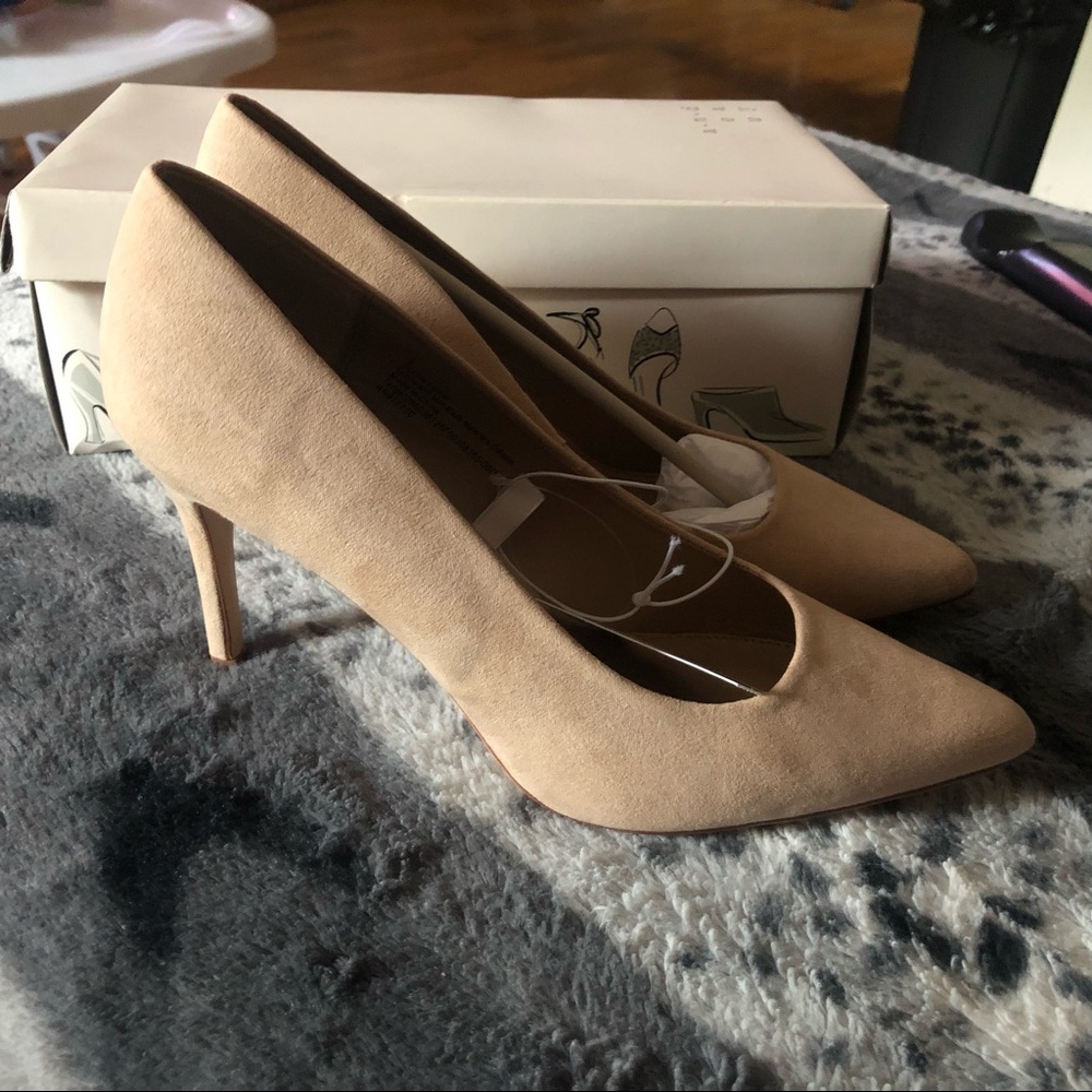 Nude Suede Heels